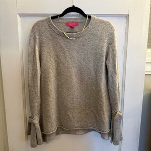Catherine Malandrino Light Cashmere Gray Crew Neck Sweater
